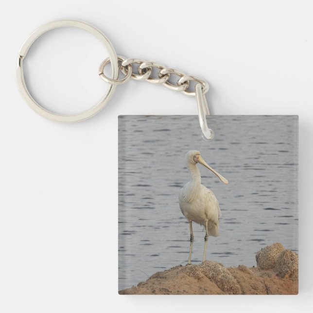 Spoonbill Bird Keychain (Front)