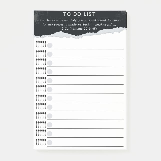 Spoonie To-Do List Post-it Notes (Front)