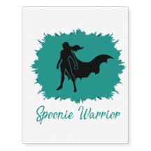 Spoonie Warrior Temporary Tattoo (clear logo)