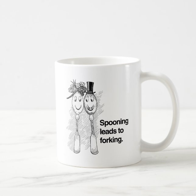Spooning leads to forking coffee mug (Right)