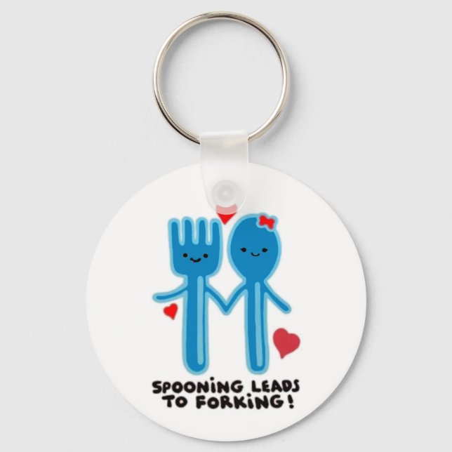 SPOONING LEADS TO FORKING KEYCHAIN (Front)
