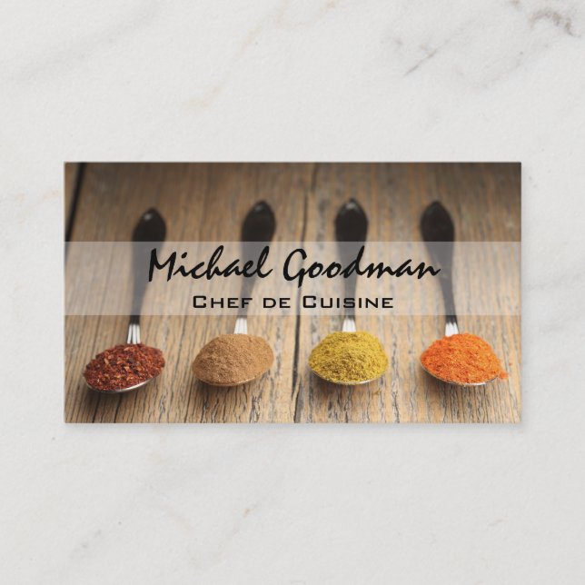 Spoons & Spices Business Card (Front)