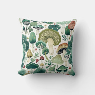 "Spore Squad Groove: Trippy Toadstool Takeover" Throw Pillow