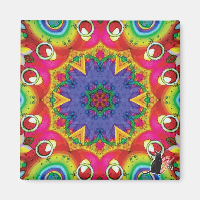 Spores Kaleidoscope Magnet (Devant)