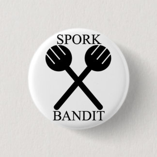 Spork Bandit 1 Inch Round Button
