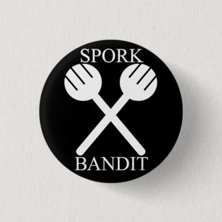 Spork Bandit in the Dark 1 Inch Round Button