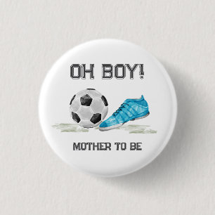 Sport All Star Soccer Mother To Be aby Shower 1 Inch Round Button