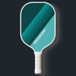 Sport Aqua Fade Stripes with Name Pickleball Paddle<br><div class="desc">Step onto the court with the Sport Aqua Fade Stripes with Name Pickleball Paddle, where vibrant stripes bring energy and movement to every swing. Personalized with your name, it adds a sense of individuality that makes each rally uniquely yours. Perfect for friendly matches or competitive play, this paddle turns every...</div>