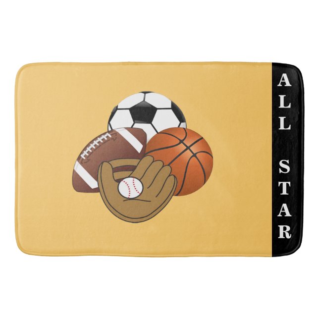 Sport Balls Bath Mat (Front)