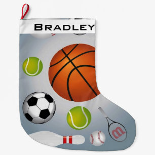 Sport Balls on Christmas Stocking