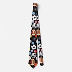 Sport Balls Pattern Tie