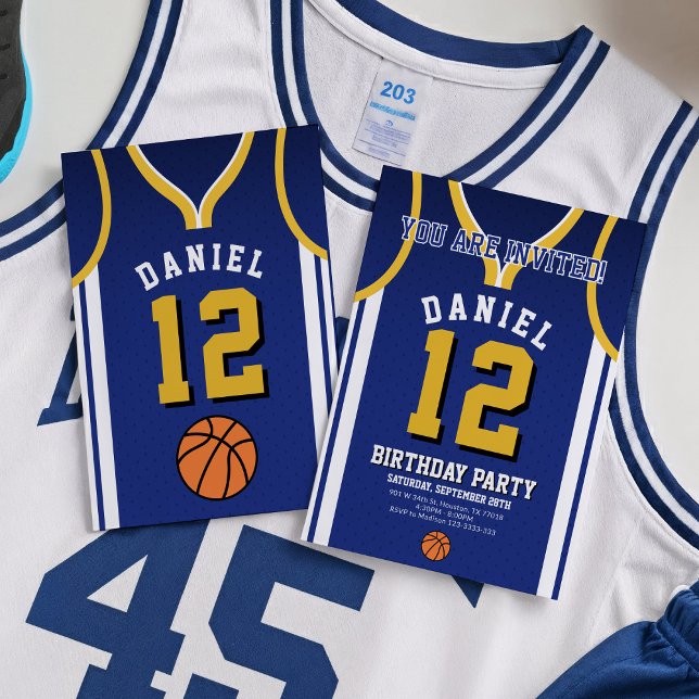 Sport Basketball 12 Birthday Invite  (Creator Uploaded)