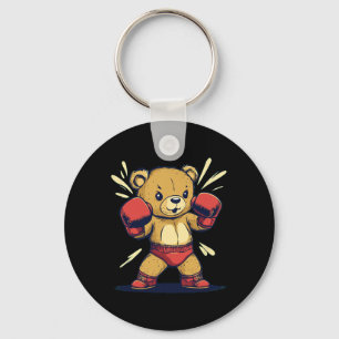 Sport Bear Outfit For And Boxing Gloves Lovers Keychain