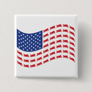 sPORT-bIKE-fLAG-wAVE 2 Inch Square Button