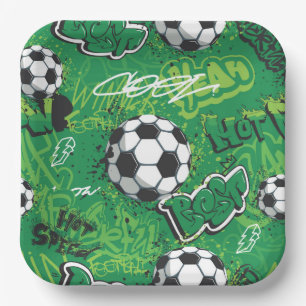 Sport Birthday Party I Socker Balls Paper Plate