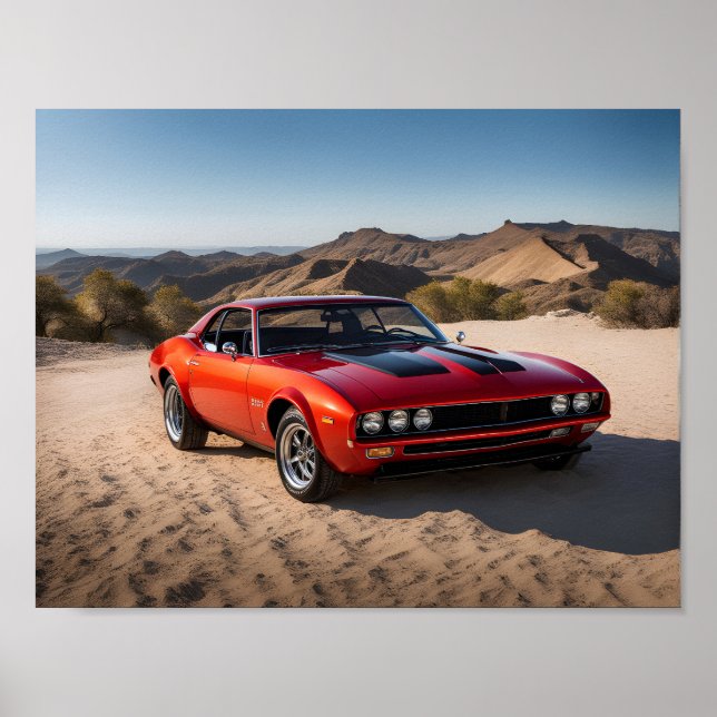 sport car in desert poster (Front)