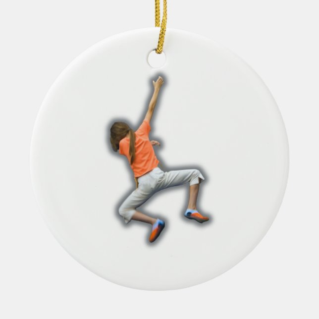 Sport Climbing Ceramic Ornament (Front)