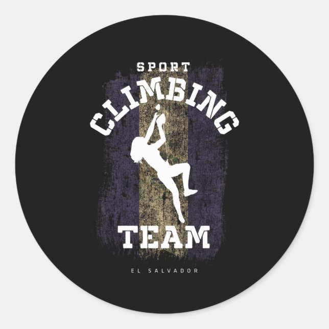 Sport Climbing El Salvador Climber Bolted Climbing Classic Round Sticker (Front)