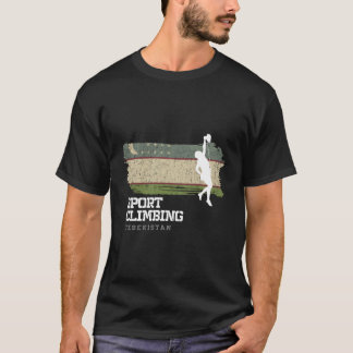 Sport Climbing Uzbekistan Climber Bolted Climbing T-Shirt