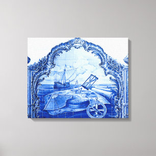 Sport Club Portuguese Tile Canvas Print