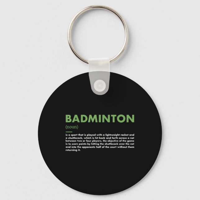 Sport Definition Badminton  Keychain (Front)