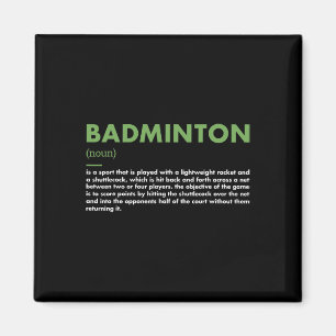 Sport Definition Badminton Magnet