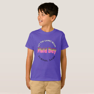 Sport Field day Red green yellow blue colour Team  T-Shirt