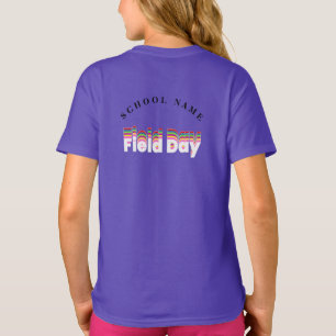 Sport Field day Red green yellow blue colour Team  T-Shirt
