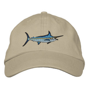 Sport Fishing Blue Marlin Embroidery Embroidered Hat