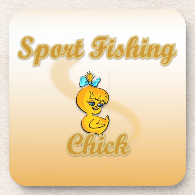 Sport Fishing Chick Coaster (Front)
