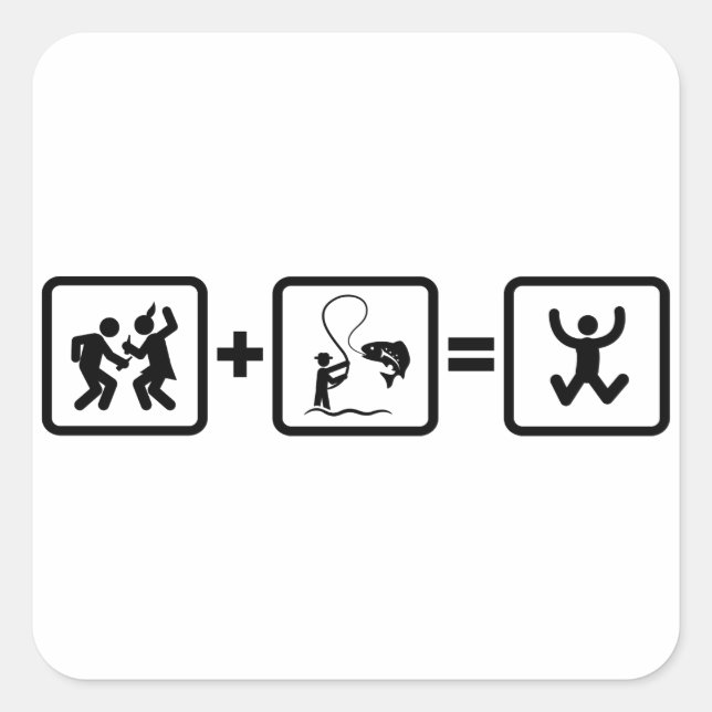 Sport Fishing Square Sticker (Front)