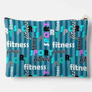 sport fitness bright text pattern for sportswear accessory pouch