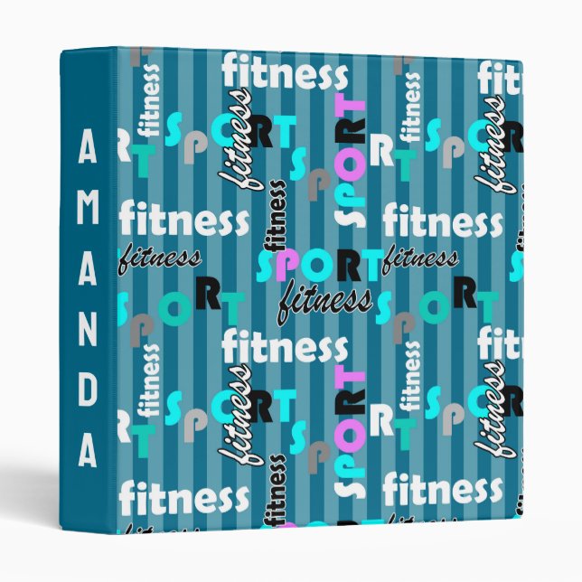 sport fitness bright text pattern for sportswear binder (Front/Spine)