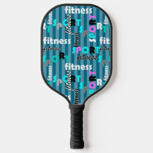 sport fitness bright text pattern for sportswear pickleball paddle
