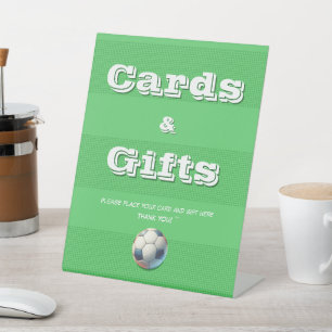 Sport Football Baby Boy Shower Cards & Gifts Pedestal Sign