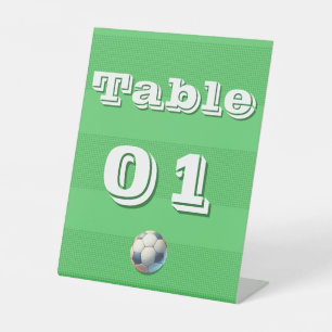 Sport Football Baby Boy Shower Table Numbers Pedestal Sign