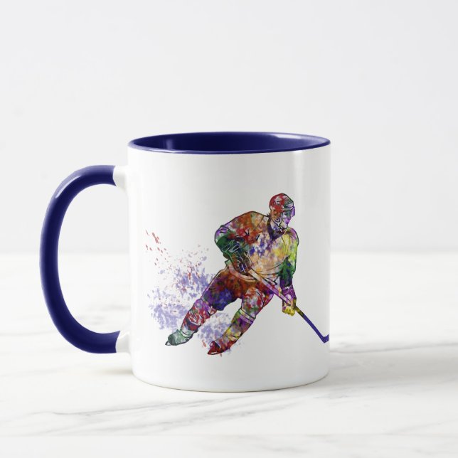 Sport Hockey Player colourful Mug (Left)
