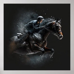Sport Horse, Abstract Colours , Art Print Wall
