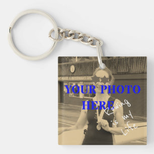 Sport is my Life custom photos and text memento Keychain