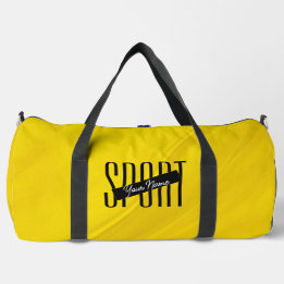 Sport Jaune Noir Moderne Sac de gym