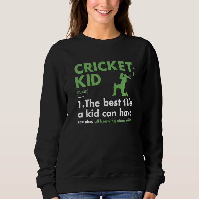 Sport Kid Definition Cricket Premium Sweatshirt (Front)