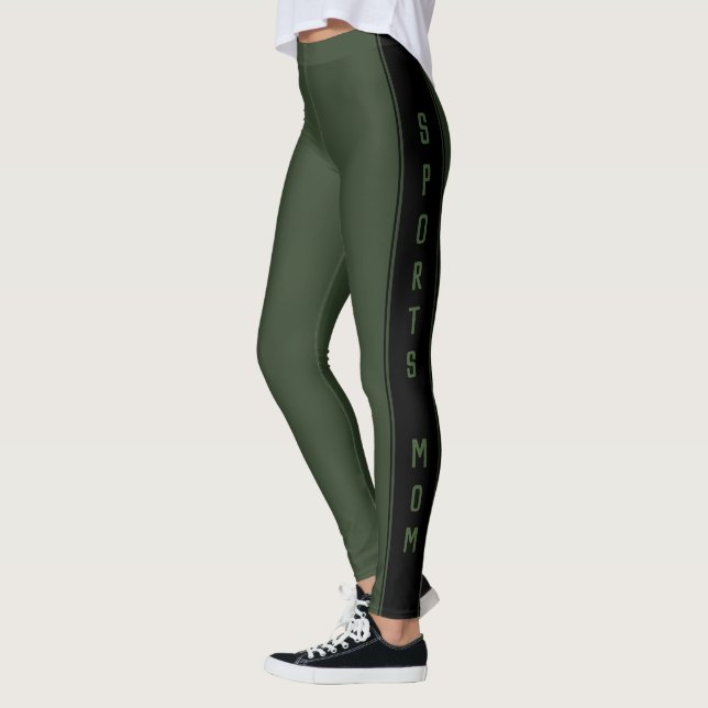 Sport Leggings with Text - Sports Mom (Left)