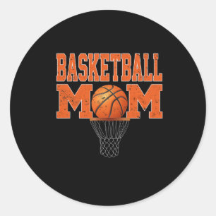 Sport Lover   Basketball Mom For Players Classic Round Sticker