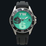 Sport Man 96 Green Sea Clock Watch<br><div class="desc">Sport Man 96 Green Sea Clock Design</div>