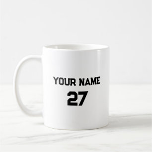 Sport Name and Number Personalized Coffee Mug