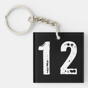 Sport number 12 keychain