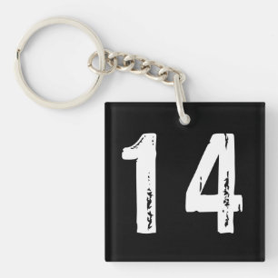 Sport number 14 keychain