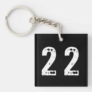 Sport number 22 keychain