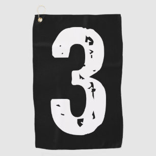 Sport number 3 golf towel