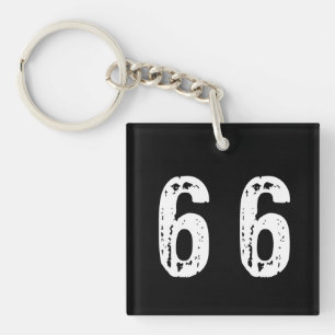 Sport number 66 keychain